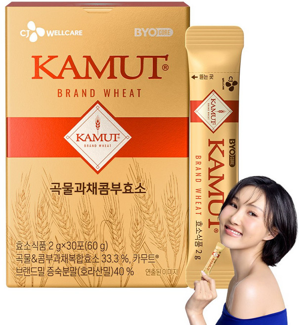 BYO 카무트 곡물 과채 콤부효소, 60g, 1개