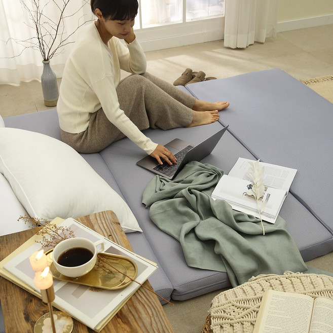 100% 국내 생산 에어코일 Dr.슬립마루 엔젤헤어 토퍼 매트리스 딥슬립 접이식