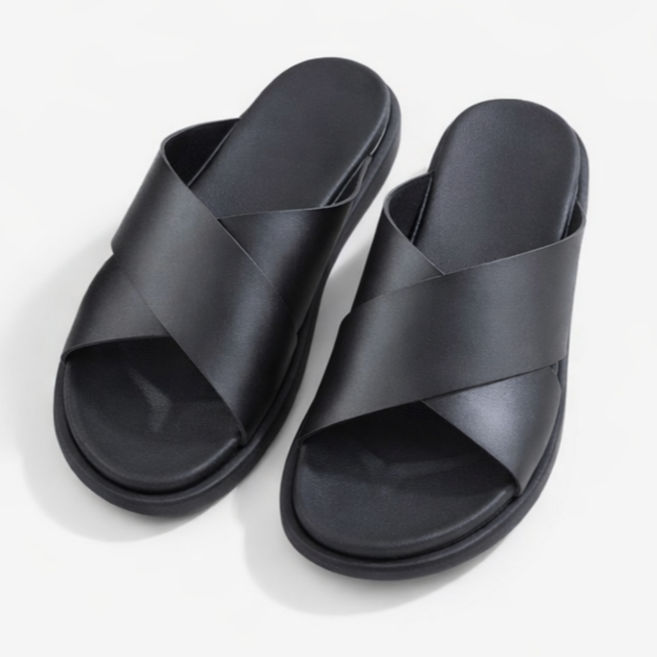 로버 남자슬리퍼 4.5cm 키높이 발편한 스트랩 가벼운 초경량 쿠션 사무실 실내화