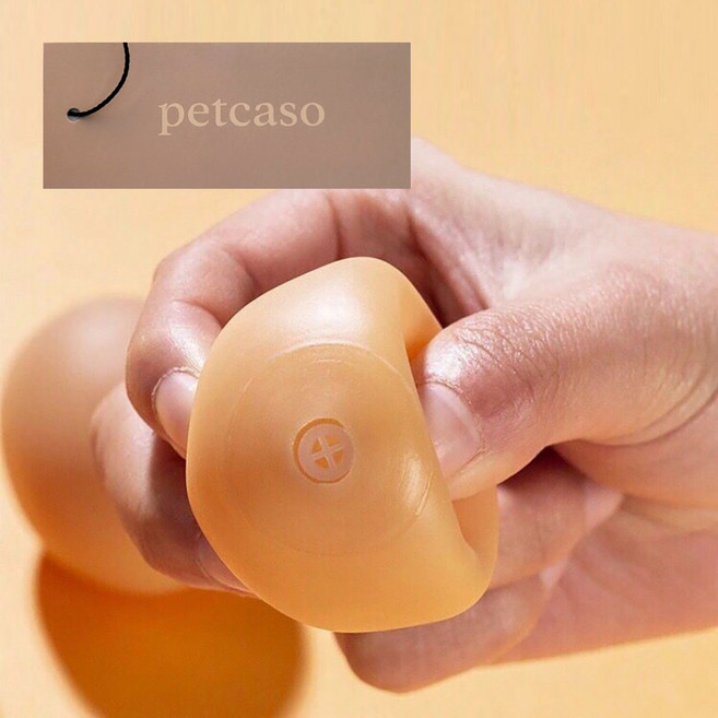 펫카소 아기 강아지 이갈이 장난감 삑삑이 라텍스 계란 4개, 2세트