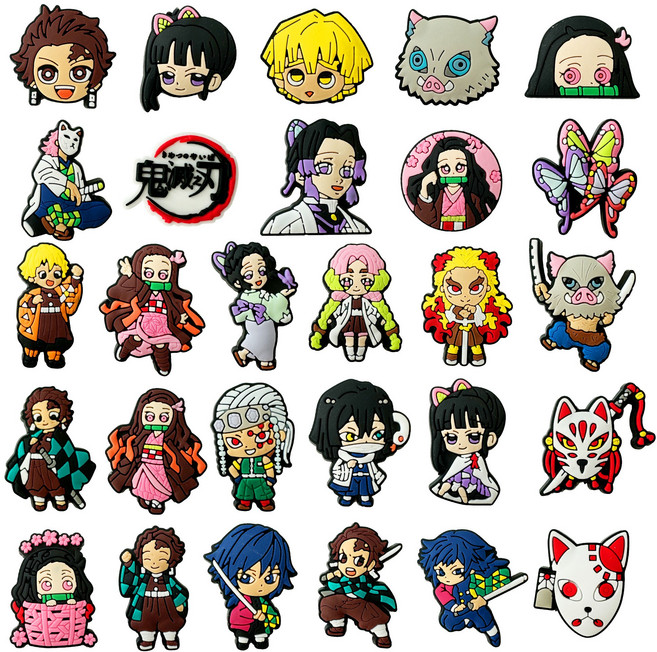 귀멸의 칼날 실내화 꾸미기 신발 악세사리 파츠28p