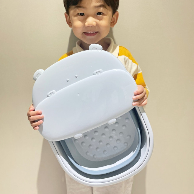 무탈 접이식족욕기 족욕통 습식 족탕기 발 각탕기, 하망이(하마), 1개