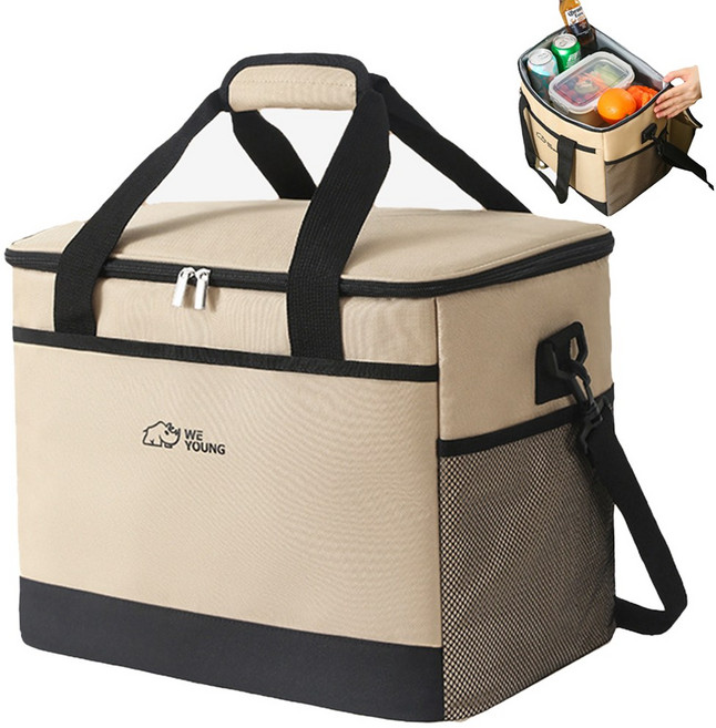 베로 소프트 쿨러백 보냉백, 30L, 베이지