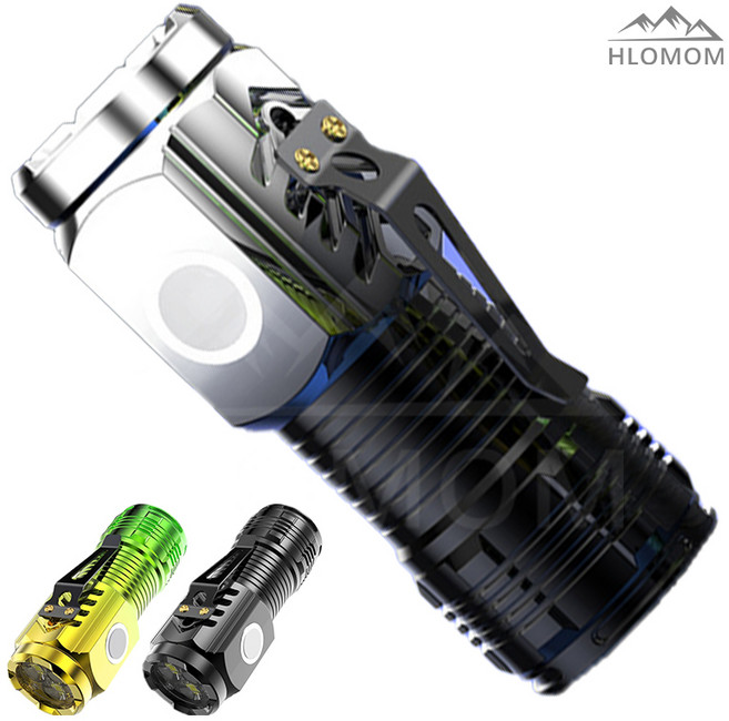 高亮度LED多功能頭燈：輕巧便攜、多種照明模式、堅固耐用、可充電設計 適合露營登山等戶外活動, 漸變銀, 1個