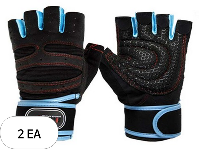 트로비스 TG8500 헬스장갑, 2세트, 블루