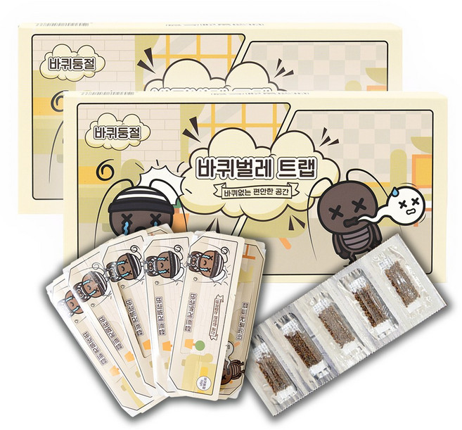 바퀴둥절 후각 유인 바퀴트랩 바퀴벌레 끈끈이 신개념 퇴치법, 2개, 200g