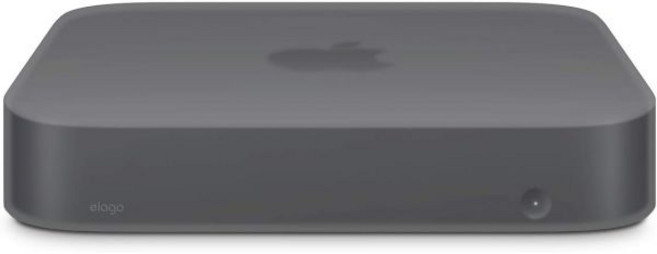 엘라고 맥 미니 M2 M2 프로 2023 / M1 2020 2018 (다크 그레이)와 호환되는 케이스 - 정밀한 컷아웃 충격 방지 보호 기능, Dark Gray Translucent