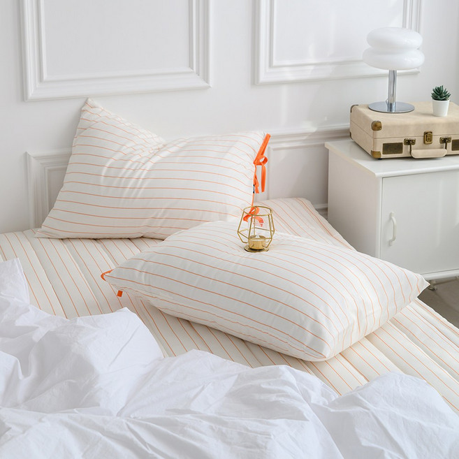 스잠 국내산 순면60수 고정밴드형 침대패드/MS S SS Q사이즈/, 어텀오렌지