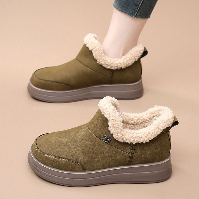 Modern Fashion 여성 발편한 기모 안감 부츠 심플 방한화 K138