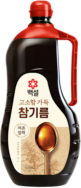 백설 고소함 가득 참기름, 1개, 1.5L