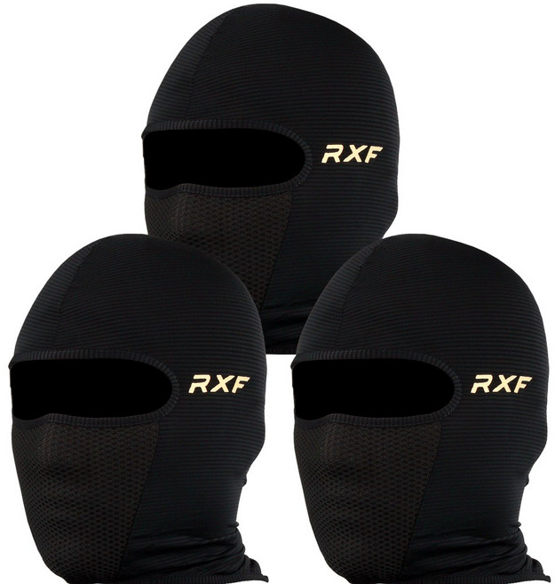 RXF ZET MAX BARACLAVA 3pcs 쿨바라클라바 냉감바라클라바 복면 멀티스카프 스카프 워머 골프파크 오토바이마스크 자외선차단 햇빛가리개 등산 KC인증, 블랙 1+1+1, 1세트