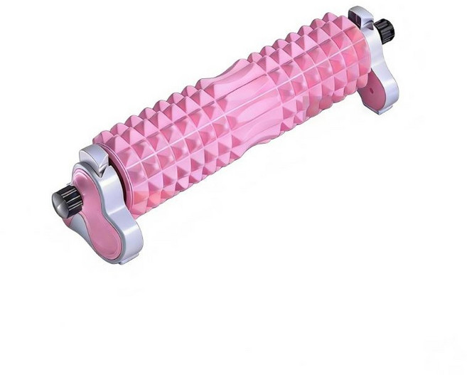 HZDMJ 마사지롤러 높이조절 미니롤러 폼롤러 스포츠 3D 지압 운동 마이롤러슬림 요가 필라테스 롱폼롤러, 1개, 핑크