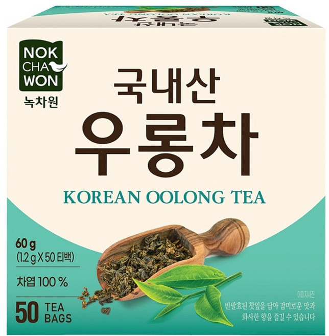 [녹차원]국내산우롱차 50T, 1.2g, 50개입, 1개