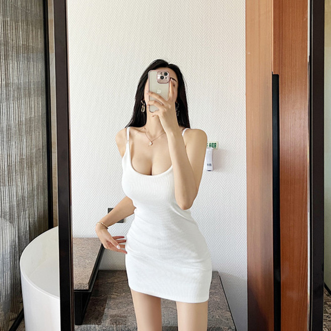 블랑시크 기본추천 골지끈원피스 나시원피스 파티룩 클럽원피스 섹시원피스 데이트원피스 8가지칼라