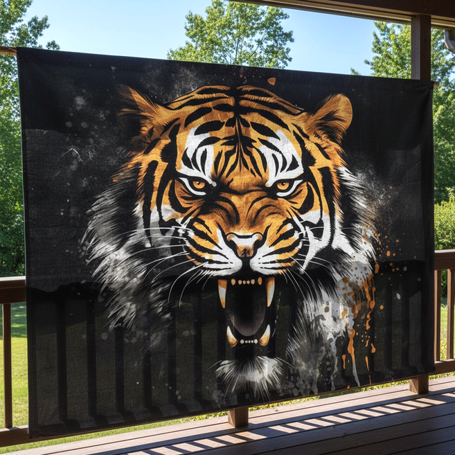 [호랑이] 패브릭포스터 그림 거실 벽가리개 바다 풍경 행잉 태피스트리, A5