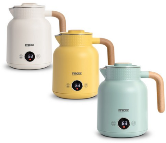 모즈스웨덴 온도표시 전기티포트 무선 커피포트기 보온 온도조절 분유 스텐 1L MC-1500 설정온도유지, 02.MC-1500IV(아이보리)