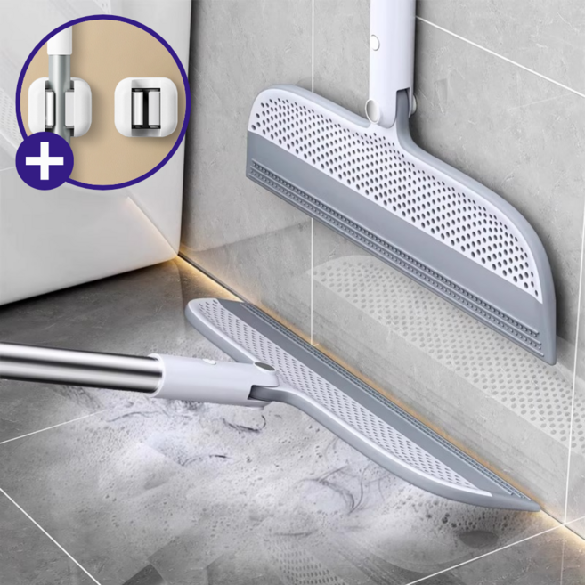 [거치대포함] 실리콘 빗자루 스퀴지, 1세트