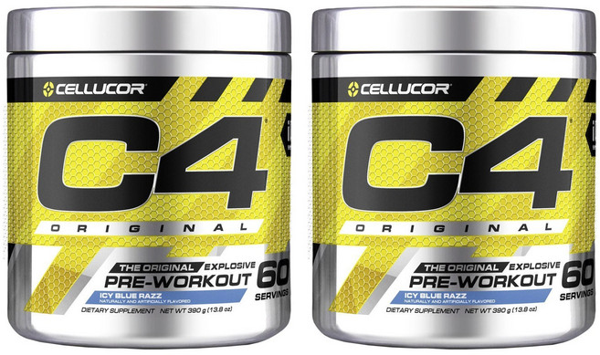 CELLUCOR C4 Original預鍛鍊粉 藍覆盆莓風味, 396g, 2罐