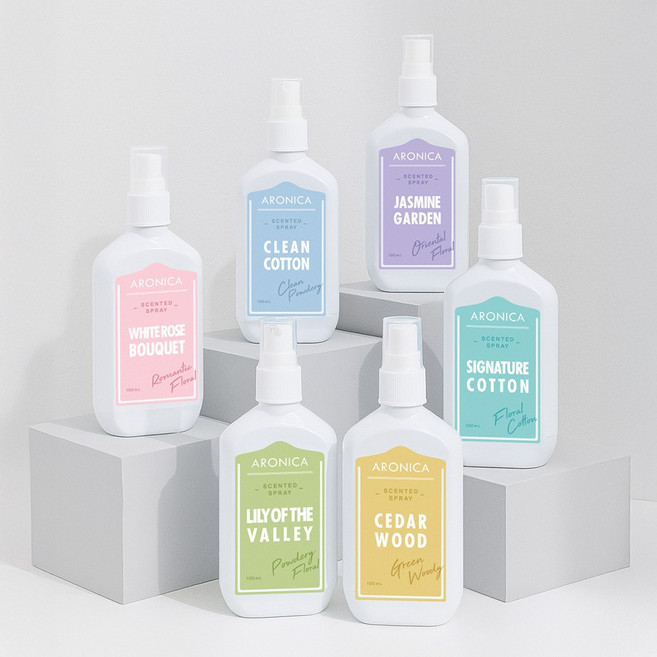 아로니카 센티드 스프레이 100ml(8종 택1) 룸스프레이 패브릭스프레이 섬유향수, 화이트로즈부케 100ml, 1개, 100ml
