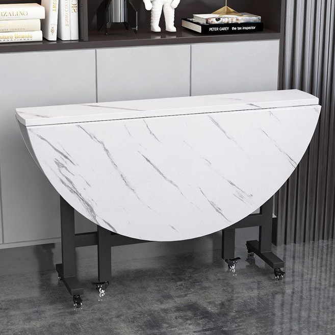 원형 테이블 이동식 원탁 장식장 접이식테이블 3단 가정용 확장형 폴딩 식탁 접이식 주방, 2.  1.3m 삼중 접이 테이블