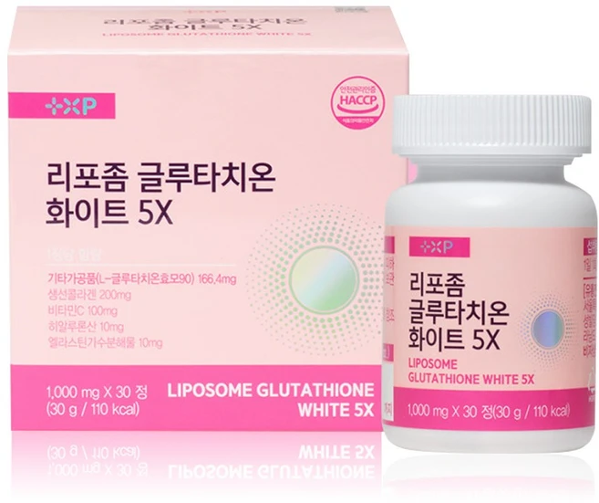 플러스엑스팜 리포좀 글루타치온 화이트 5X, 1개, 30정 - 쿠팡