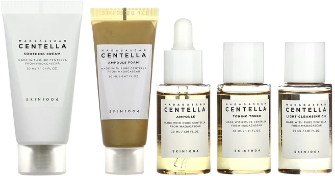 건강챙기세요 SKIN1004 마다가스카르 센텔라 여행용 키트 5개 세트 백살까지오래오래, SKIN1004마다가스카르센텔라여행용키트5개세트 - 쿠팡