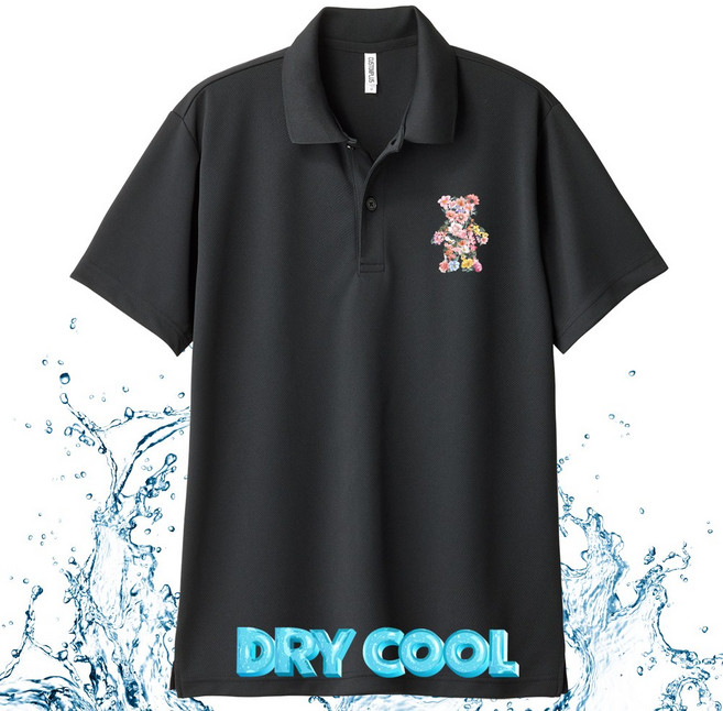 커스텀블랙 KB꽃곰 드라이 기능성 쿨 카라티 시원한 반팔티 골프티셔츠 PK 빅사이즈