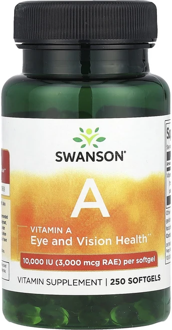 Swanson 비타민A 10000IU 소프트젤 250정, Swanson비타민A10000IU소프트젤250정, 1개 - 쿠팡