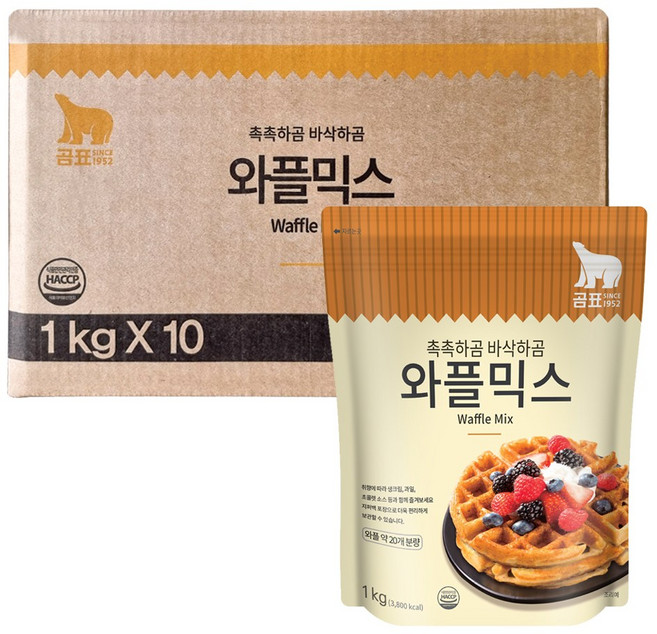 곰표 와플믹스 1kg X 10개입 (1박스), 1개