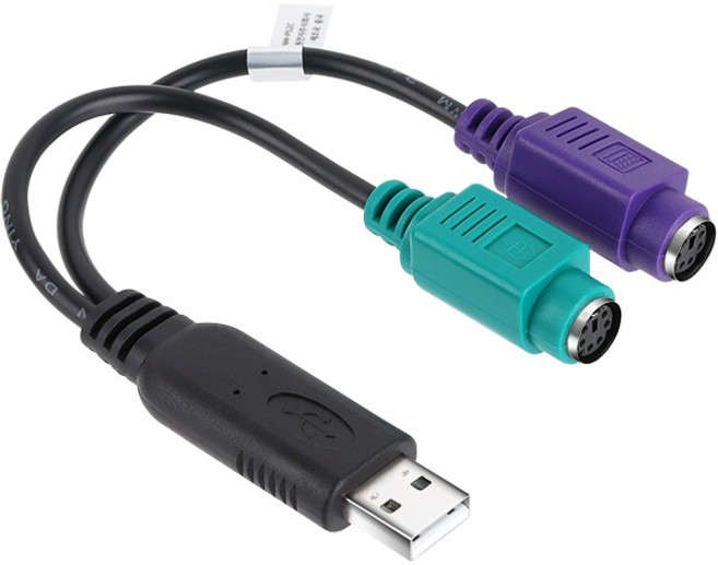 NETmate USB2.0 to PS/2 컨버터/NM-PS2C/KVM 스위치 지원/PS2 타입의 마우스와 키보드를 USB로 변환하여 사용, 1개