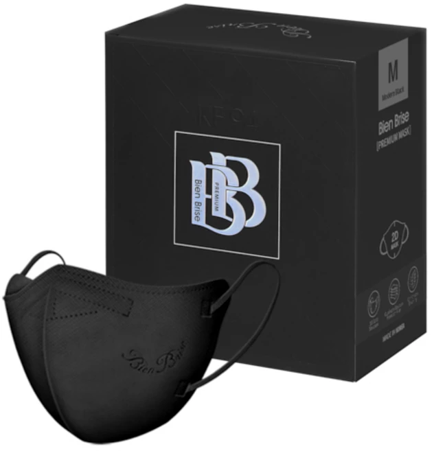 비앙브리제 프리미엄 방역용 마스크 중형 KF94, 25개입, 1개, 모던 블랙 - 쿠팡