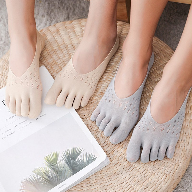 봄 여름 여성발가락양말 얇은 스타킹 발가락덧신 페이크삭스 5켤레세트