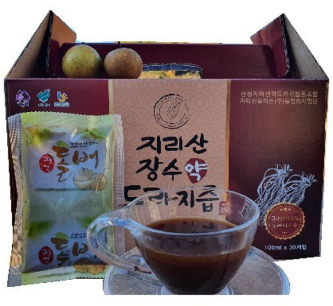 지리산 약도라지 돌배즙 도라지즙, 3박스, 30포, 9L