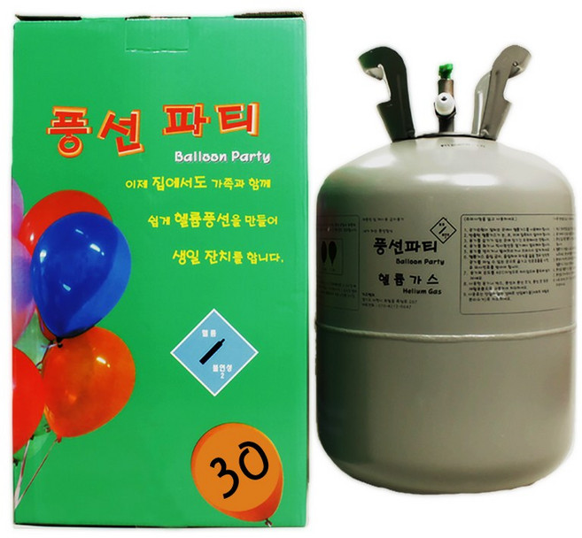 심스클럽 일회용헬륨가스 풍선 30개용 기타파티소품, 풍선30개용