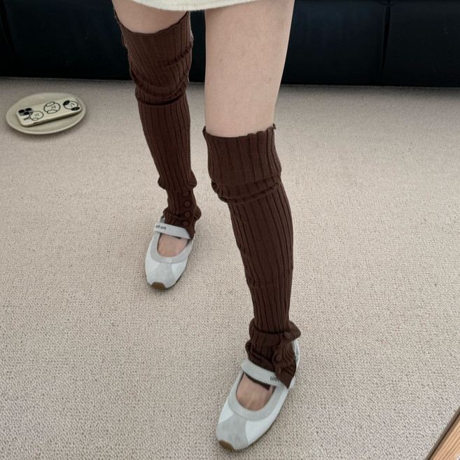 May 3 Socks 여성용 순색 꽃무늬 겨울 양말 세트 다리 보온기 다리 따뜻한 장갑 발목 커버 다리 따뜻한 장갑 장목 양말 중목 양말 방한 용품 1족 세트