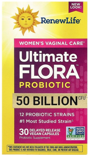 리뉴라이프 Ultimate Flora 여성용 질 프로바이오틱 500억 베지 캡슐 30정, REN12116, 1개 - 쿠팡