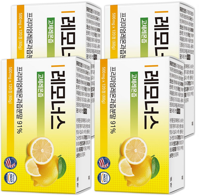 레모너스 고체레몬즙, 4개, 120정