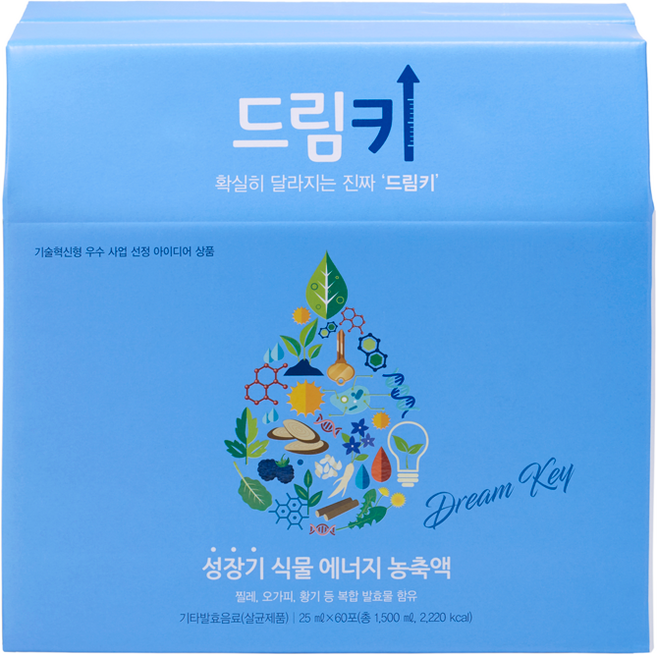 드림키 성장기 어린이 초등학생 청소년 영양 발효액, 1.5L, 2개