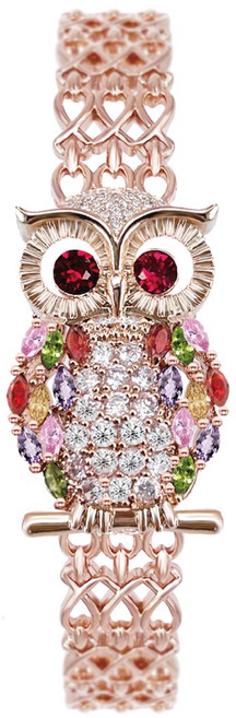 미뇽 멀티 부엉이 행운 재물 오스트리아 크리스탈 루비 팔찌