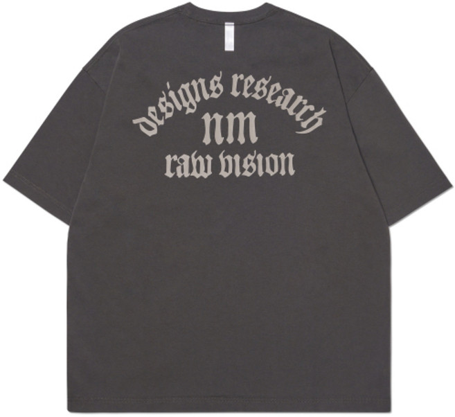 NOMANUAL R.V ARCH LOGO T-SHIRT - CHARCOAL NMSS52TS05CHA 435702