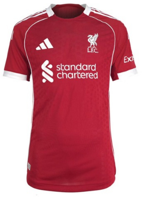 아디다스 스포츠 프리미어리그 축구 리버풀 25/26 홈 어센틱 져지 반팔 유니폼 JY4237