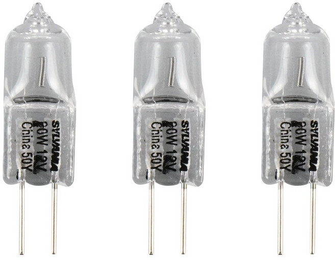 [묶음] 실바니아 핀할로겐 핀램프 JC 12V 20W G4 64425 주방후드전구, 3개