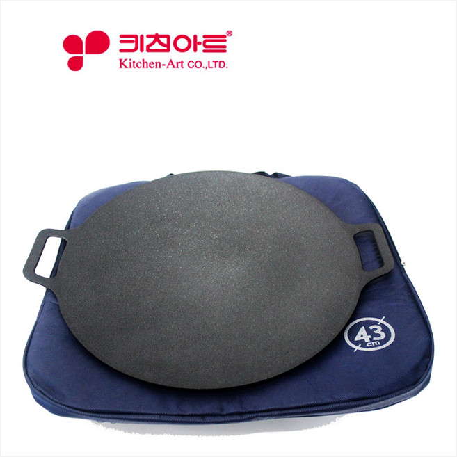 키친아트 캠핑그릴 그리들팬, 1개, 43cm