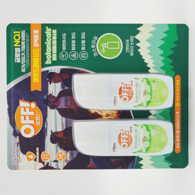 OFF 보태니컬 미스트 모기기피제, 118ml, 2개