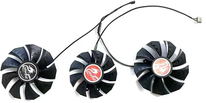 그래픽 카드용 GPU 선풍기 컬러풀 rtx3060 GeForce RTX 3090 3080 Ti RTX3070 RTX 3060 Ti 85mm 75mm 4PIN, 01 3 FAN