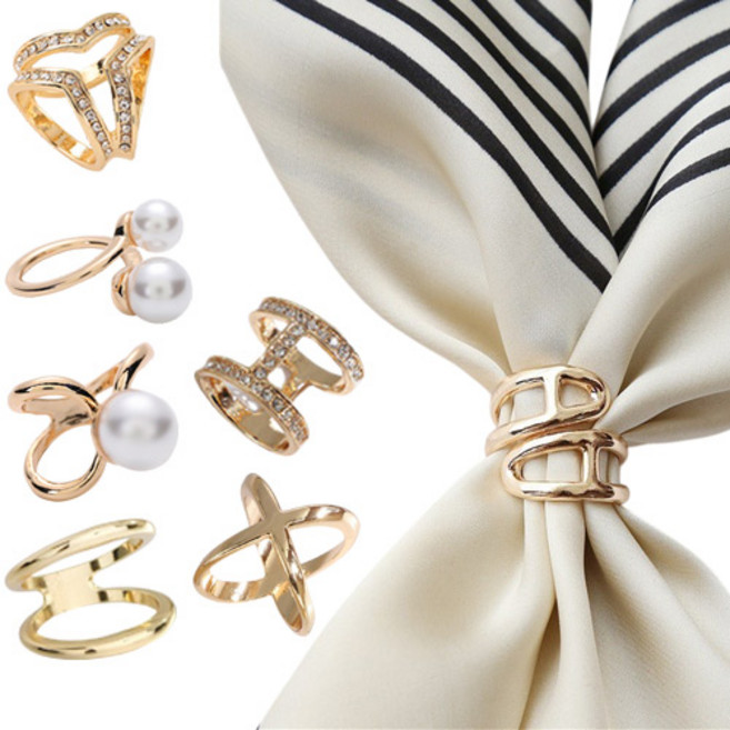 디아픽 스카프링 7세트 스카프 고리 홀더 고정핀