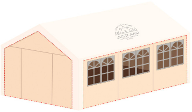 저스트캠프 캐노피천막 코스트코 천막 호환 사이드천막 단품, 3x6m A형
