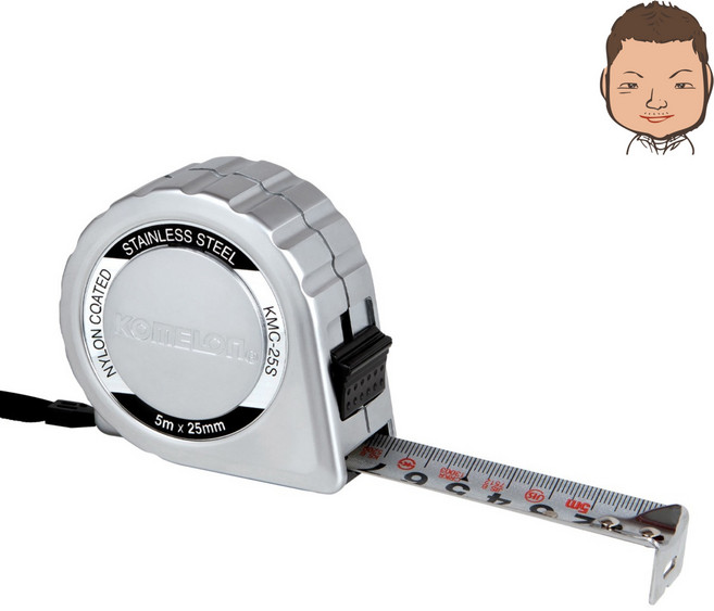 코메론 스텐레스 줄자 5m x 25mm KMC-25S, 1개