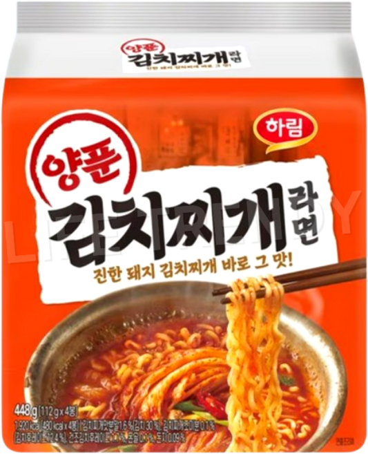 하림 양푼 김치찌개 라면 448g, 2팩