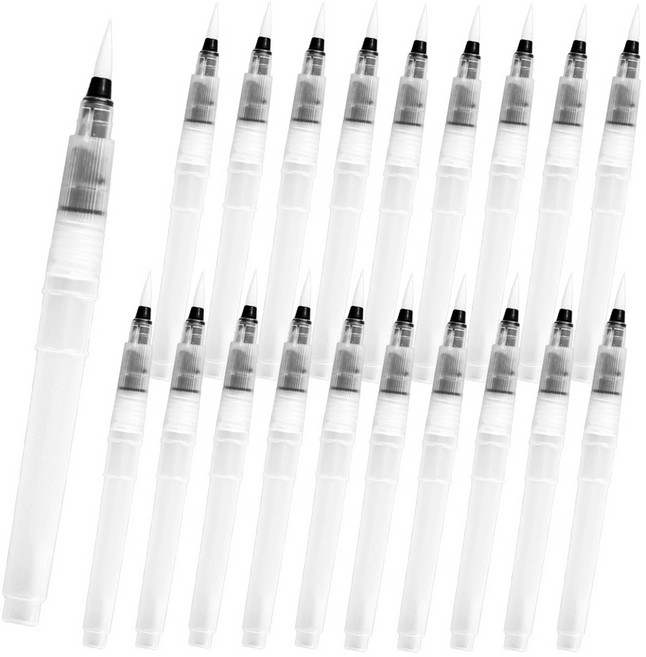 워터 브러쉬 워터붓 수채화붓 물감붓 150mm, 20개, 소형